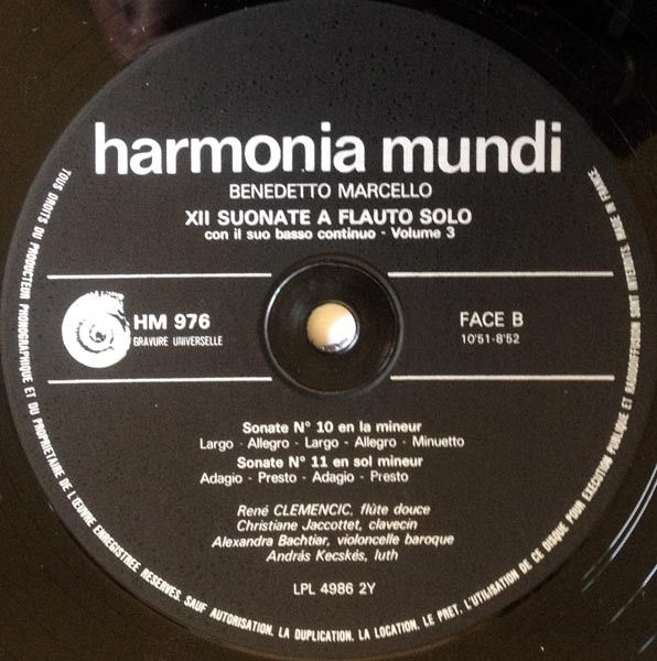 Harmonia Mundi HM 974-76 - Benedetto Marcello, René Clemencic - - Image 8