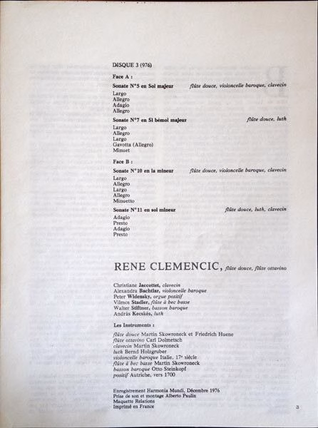 Harmonia Mundi HM 974-76 - Benedetto Marcello, René Clemencic - - Image 12