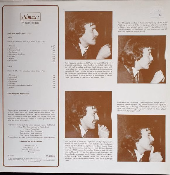 Simax PS 1007 - Louis Marchand, Ketil Haugsand - Pièces De Clave - Image 2