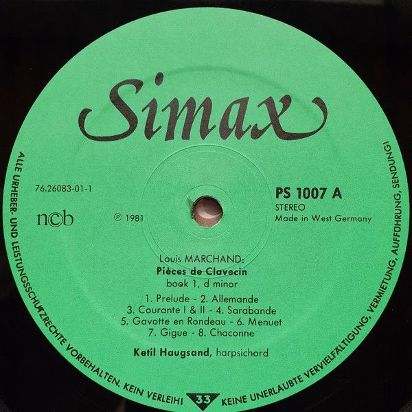 Simax PS 1007 - Louis Marchand, Ketil Haugsand - Pièces De Clave - Image 5