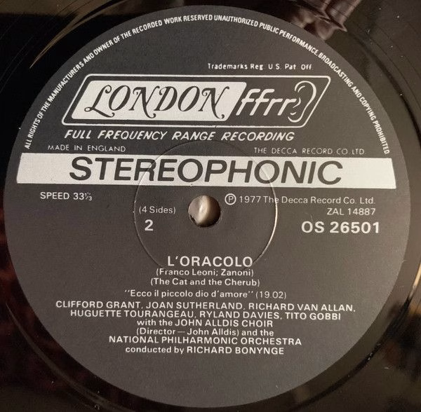 London Records OSA 12107 - Joan Sutherland, Tito Gobbi, Franco L - Image 4