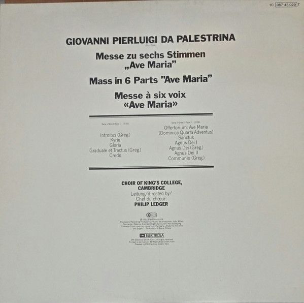 Die Stimme Seines Herrn 1C 067-43 029 - Giovanni Pierluigi da Pa - Image 2
