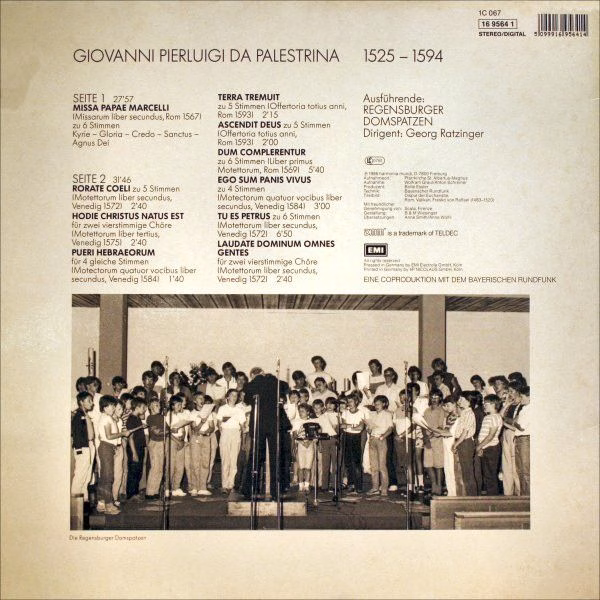 Deutsche Harmonia Mundi 16 9564 1 - Giovanni Pierluigi da Palest - Image 2