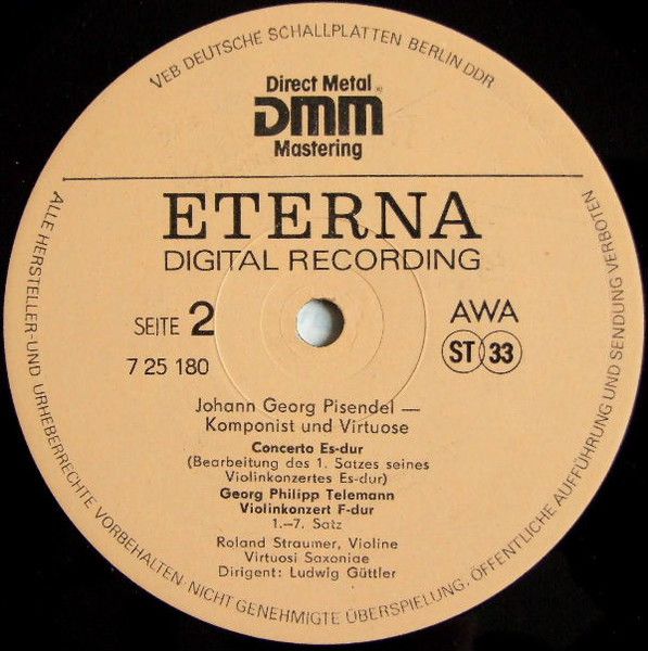 Eterna 7 25 180 - Johann Georg Pisendel, Roland Straumer, Virtuo - Image 4