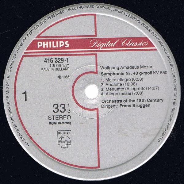Philips Digital Classics 416 329-1 - Orchestra Of The 18th Centu - Image 3
