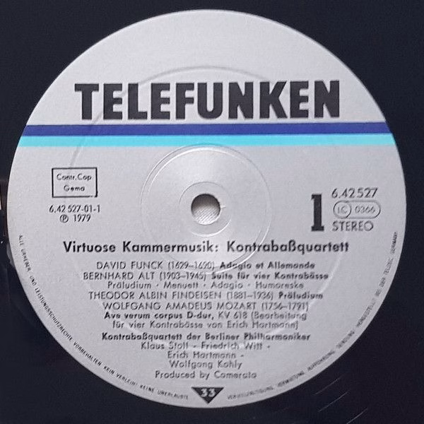Telefunken 6.42527 - Kontrabaßquartett Der Berliner Philharmonik - Image 3
