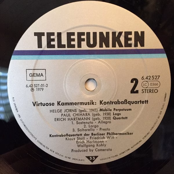 Telefunken 6.42527 - Kontrabaßquartett Der Berliner Philharmonik - Image 4