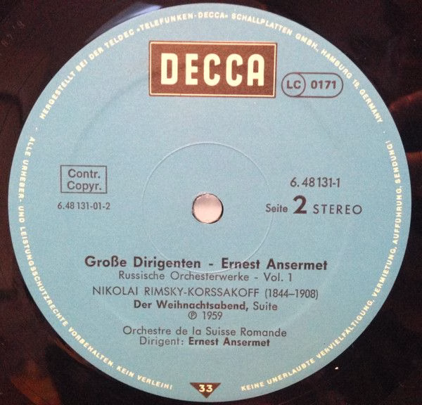 DECCA 6.48131 DT - Ernest Ansermet, L'Orchestre De La Suisse Rom - Image 5