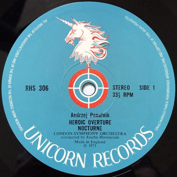 Unicorn Records (3) RHS 306 - Andrzej Panufnik, London Symphony - Image 2