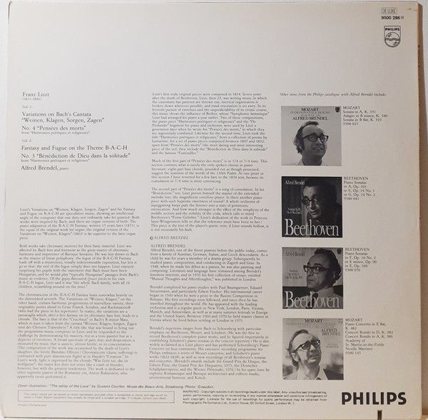 Philips 9500 286 - Franz Liszt, Alfred Brendel - Variations On " - Image 2