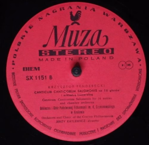 Polskie Nagrania Muza SX 1151 - Krzysztof Penderecki, Orkiestra - Image 4