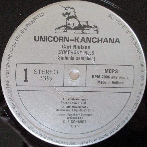 Unicorn-Kanchana KPM 7006 - Carl Nielsen, London Symphony Orches - Image 3