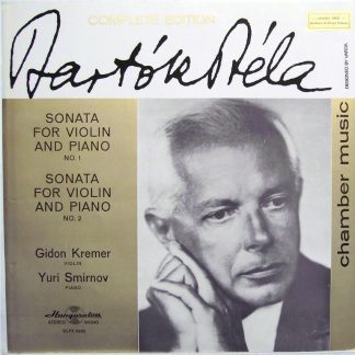 Hungaroton SLPX 11655 - Béla Bartók, Gidon Kremer, Yuri Smirnov