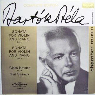 Hungaroton SLPX 11655 - Béla Bartók, Gidon Kremer, Yuri Smirnov