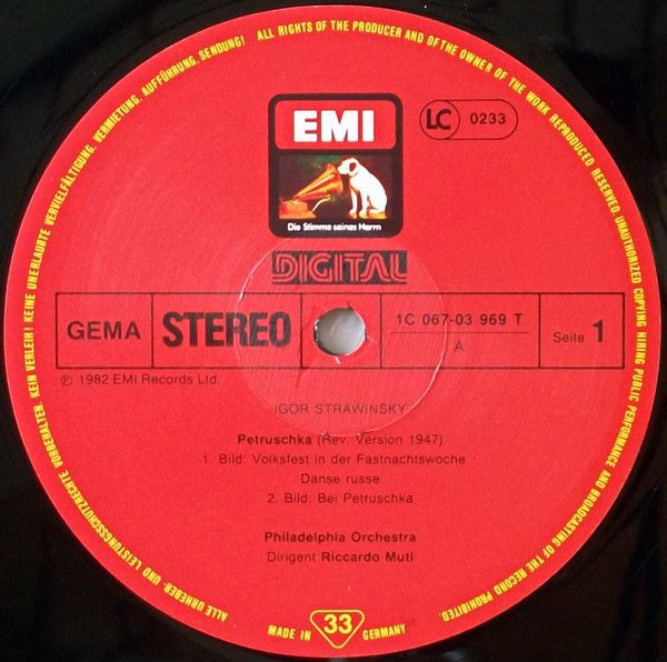 His Master's Voice Digital 1C 067-03 969 T - Igor Stravinsky, Ri - Image 3