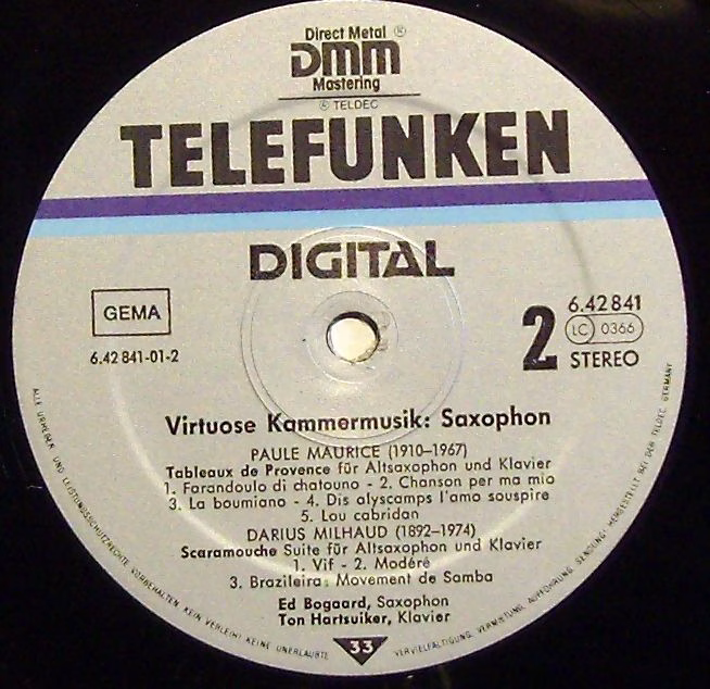 Telefunken 6.42841 AZ - Ed Bogaard - Virtuoso Chamber Music = Vi - Image 4