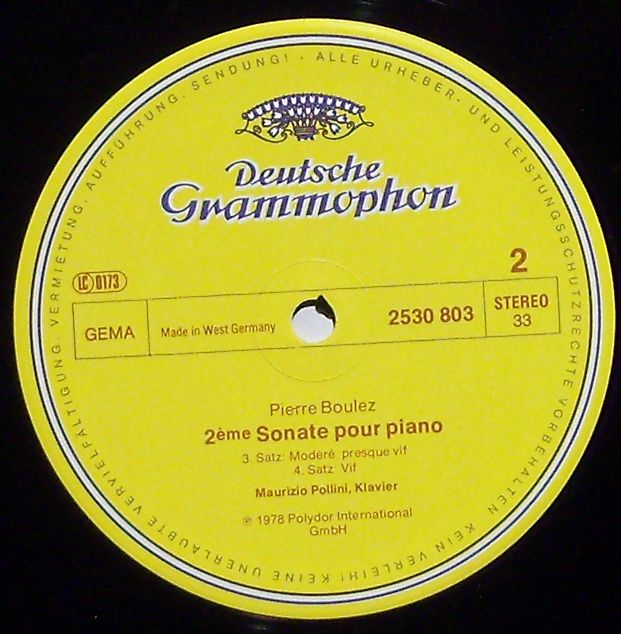 Deutsche Grammophon 2530 803 - Maurizio Pollini, Anton Webern, P - Image 3