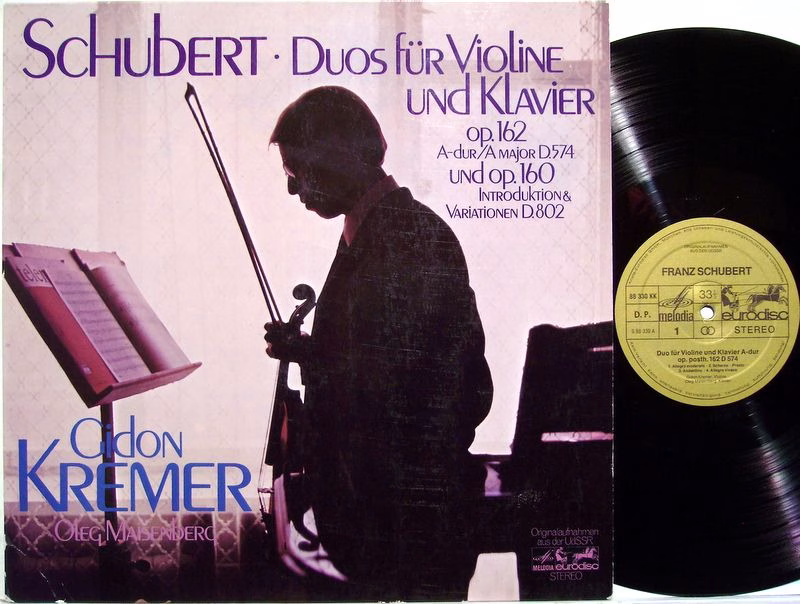 Eurodisc 88 330 KK - Franz Schubert, Gidon Kremer, Oleg Maisenbe - Image 2