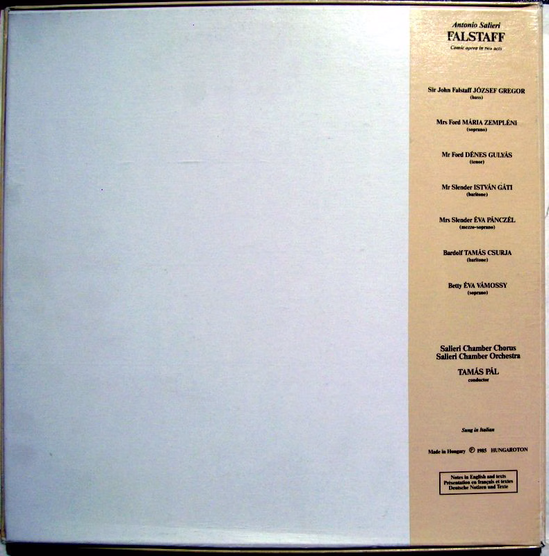 Hungaroton SLPD 12789-91 - Antonio Salieri, József Gregor, Mária - Image 3