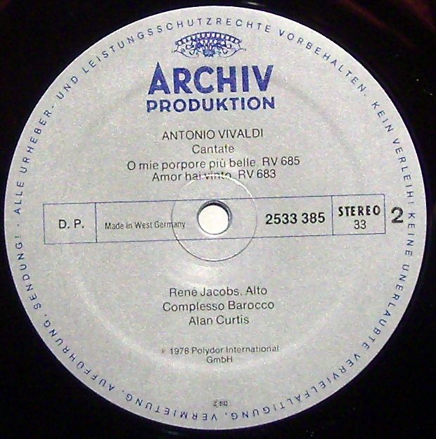 Archiv Produktion 2533 385 - Antonio Vivaldi, René Jacobs, Il Co - Image 3