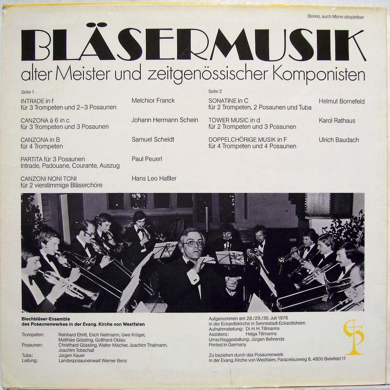 Not On Label HT 30.173 - Westfälisches Blechbläser-Ensemble, Wer - Image 2