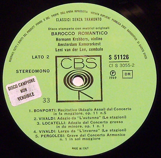 CBS S 51126 - Amsterdams Kamerorkest, Herman Krebbers, Leni van - Image 3
