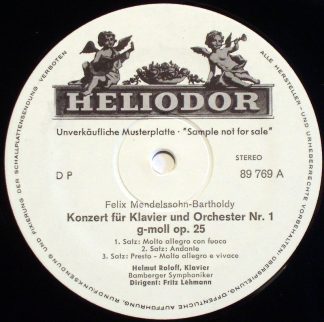 HELIODOR 89 769 - Felix Mendelssohn-Bartholdy, Helmut Roloff, Fr