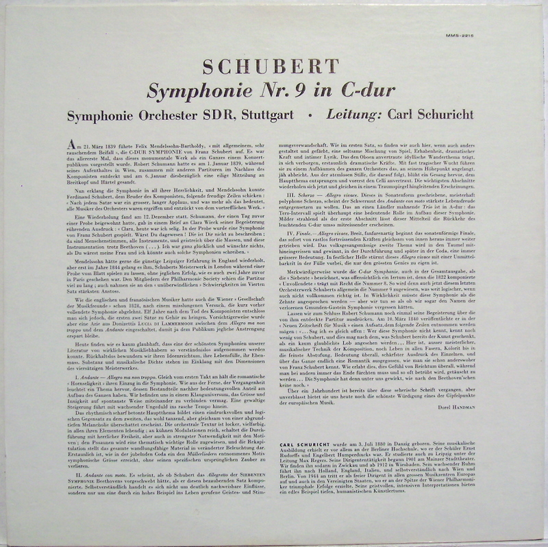 Musical Masterpiece Society M-2215 - Franz Schubert, Carl Schuri - Image 2