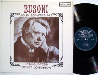 L'Oiseau-Lyre SOL 296 - Ferruccio Busoni, Hyman Bress, Bengt Joh