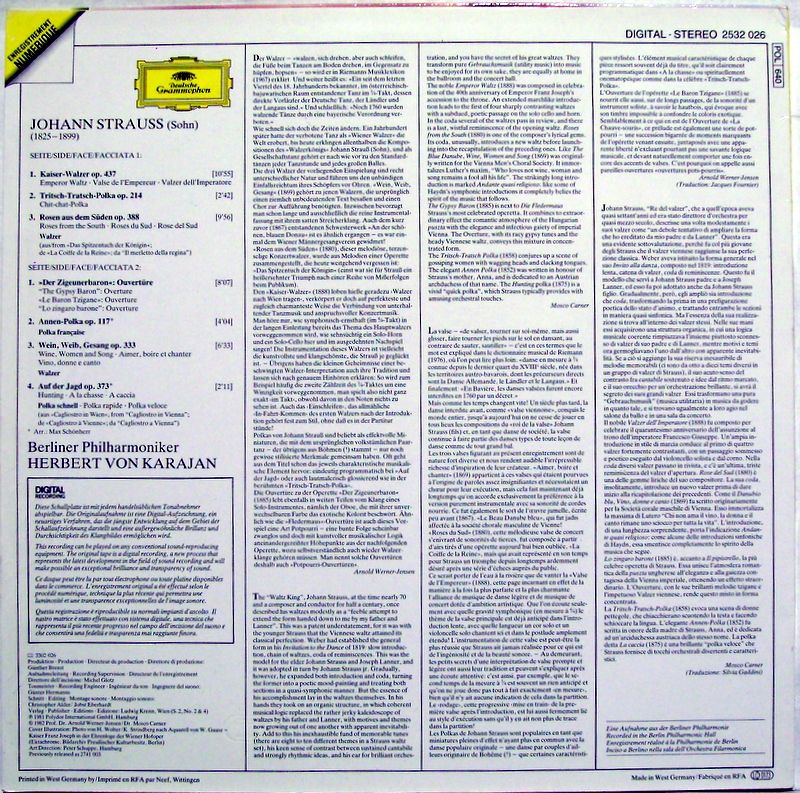 Deutsche Grammophon 2532 026 - Johann Strauss Jr., Berliner Phil - Image 2