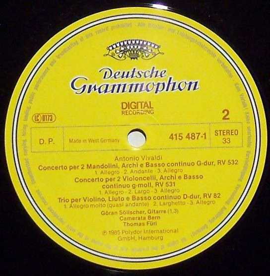 Deutsche Grammophon 415 487-1 - Antonio Vivaldi, Göran Söllscher - Image 4