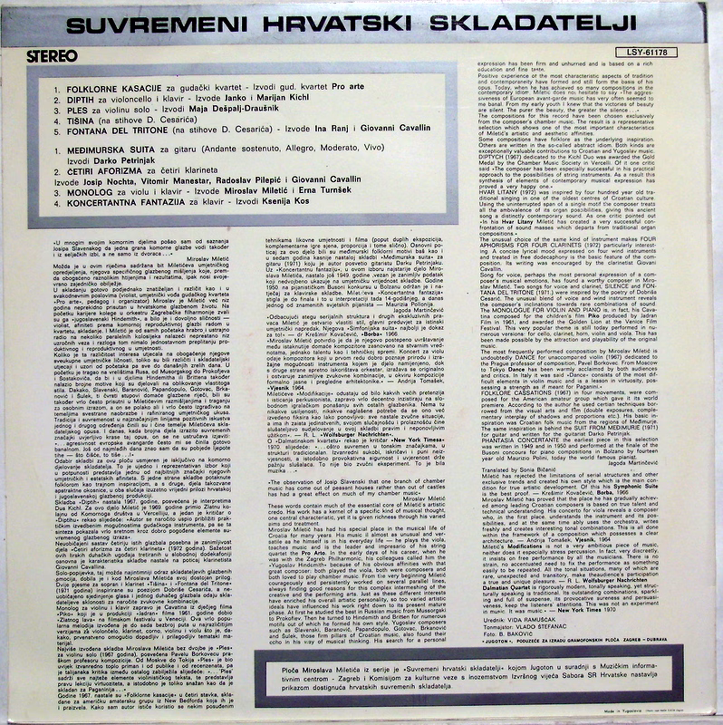 Jugoton LSY-61178 - Miroslav Miletić - Miroslav Miletić - Image 2