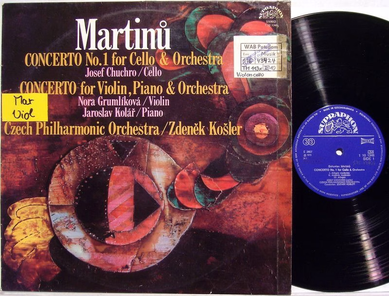 Supraphon 1 10 1348 - Bohuslav Martinů - Concerto No. 1 For Cell - Image 2