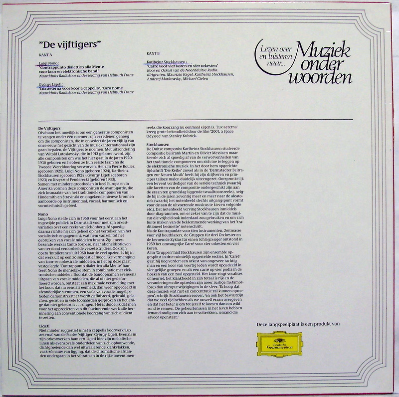 Deutsche Grammophon MOW 023 - Luigi Nono, György Ligeti, Karlhei - Image 2