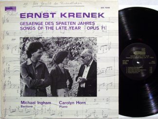 Orion ORS 78308 - Ernst Krenek - Gesaenge Des Spaeten Jahres, So
