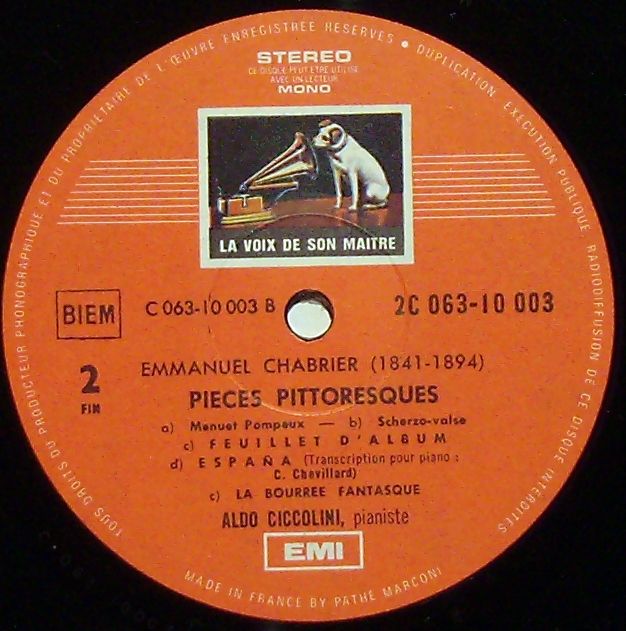 La Voix De Son Maître 2 C. 063-10003 - Emmanuel Chabrier, Aldo C - Image 5