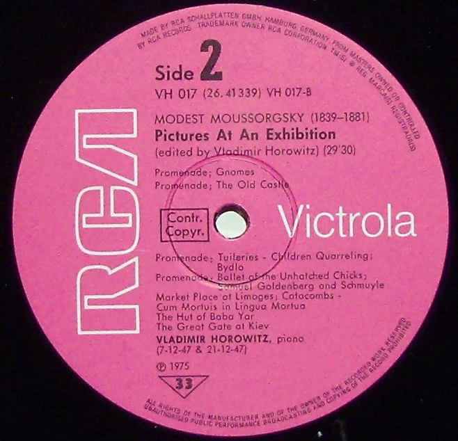 RCA Victrola 26.41339 AF - Vladimir Horowitz - Brahms & Mussorgs - Image 3