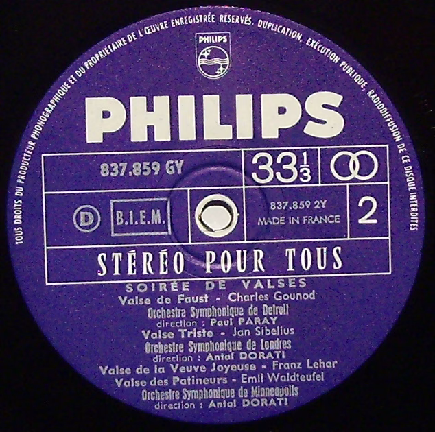 Philips 837.859 GY - Various - Soirée De Valses - Image 3