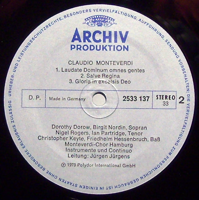 Archiv Produktion 2533 137 - Claudio Monteverdi, Dorothy Dorow, - Image 3