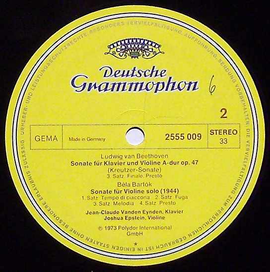 Deutsche Grammophon 2555 009 - Joshua Epstein, Jean-Claude Vande - Image 3
