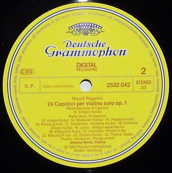 Deutsche Grammophon 2532 042 - Niccolò Paganini, Shlomo Mintz - - Image 3