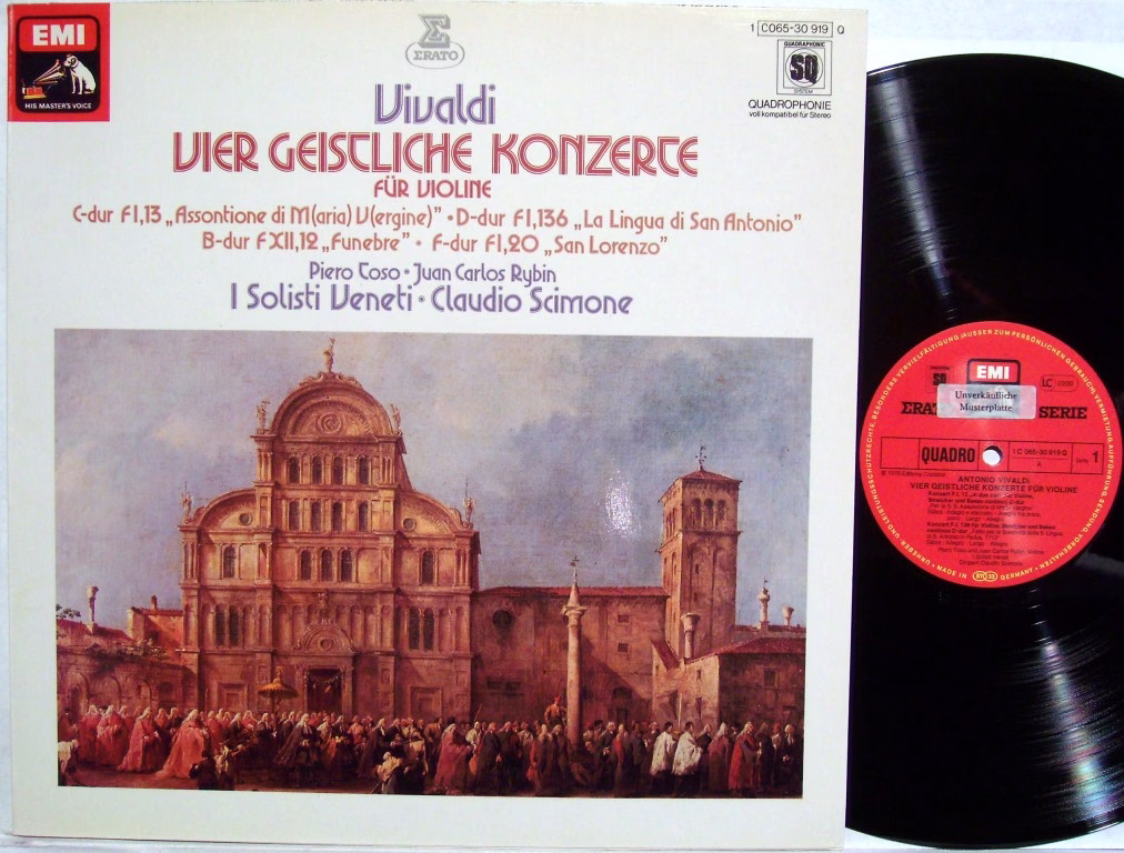 His Master's Voice 1 C065-30 919 - Antonio Vivaldi, I Solisti Ve