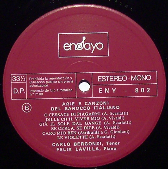 Ensayo ENY-802 - Carlo Bergonzi, Felix Lavilla - Arie E Canzoni - Image 3