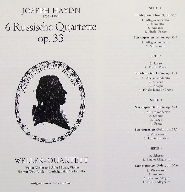 DECCA DK 11 519/1-2 - Joseph Haydn, Weller-Quartett - Sechs Russ - Image 2
