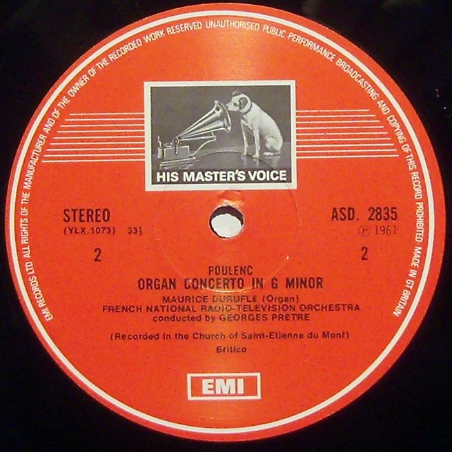 His Master's Voice ASD 2835 - Francis Poulenc, Orchestre Nationa - Image 4