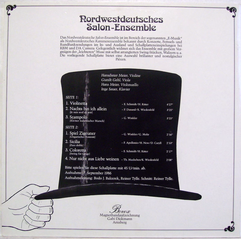 Bovox BBA 20 - Nordwestdeutsches Salon-Ensemble - Spielt Swing, - Image 2