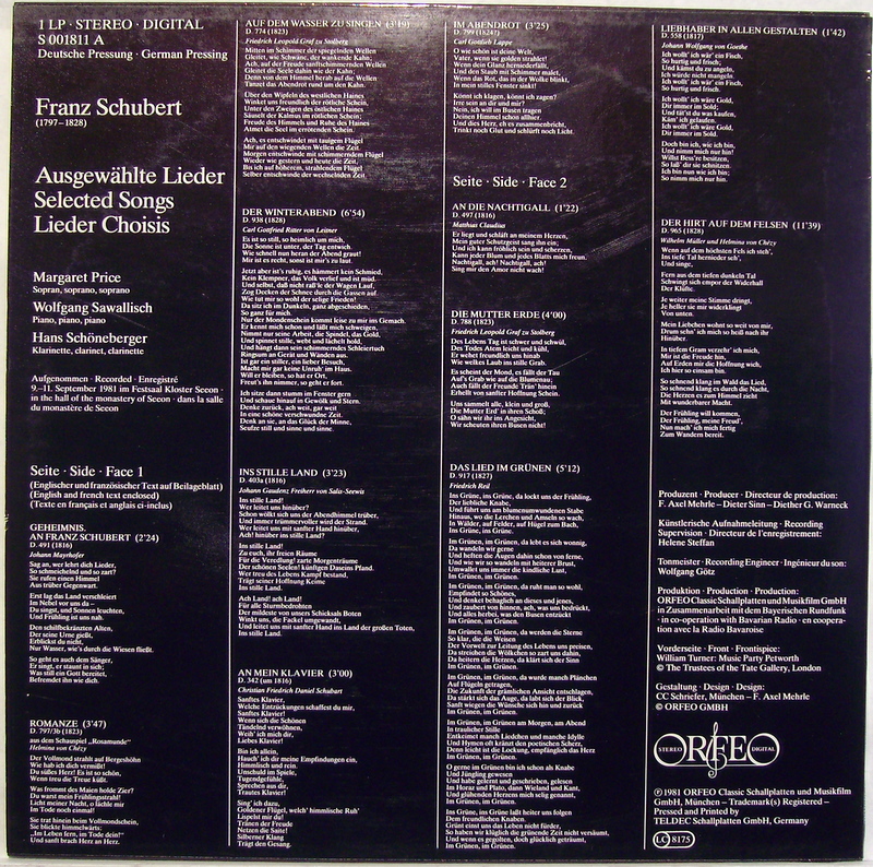 Orfeo (2) S 001 811 A - Wolfgang Sawallisch, Margaret Price, Han - Image 2