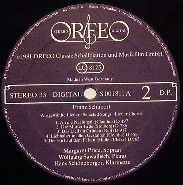 Orfeo (2) S 001 811 A - Wolfgang Sawallisch, Margaret Price, Han - Image 3