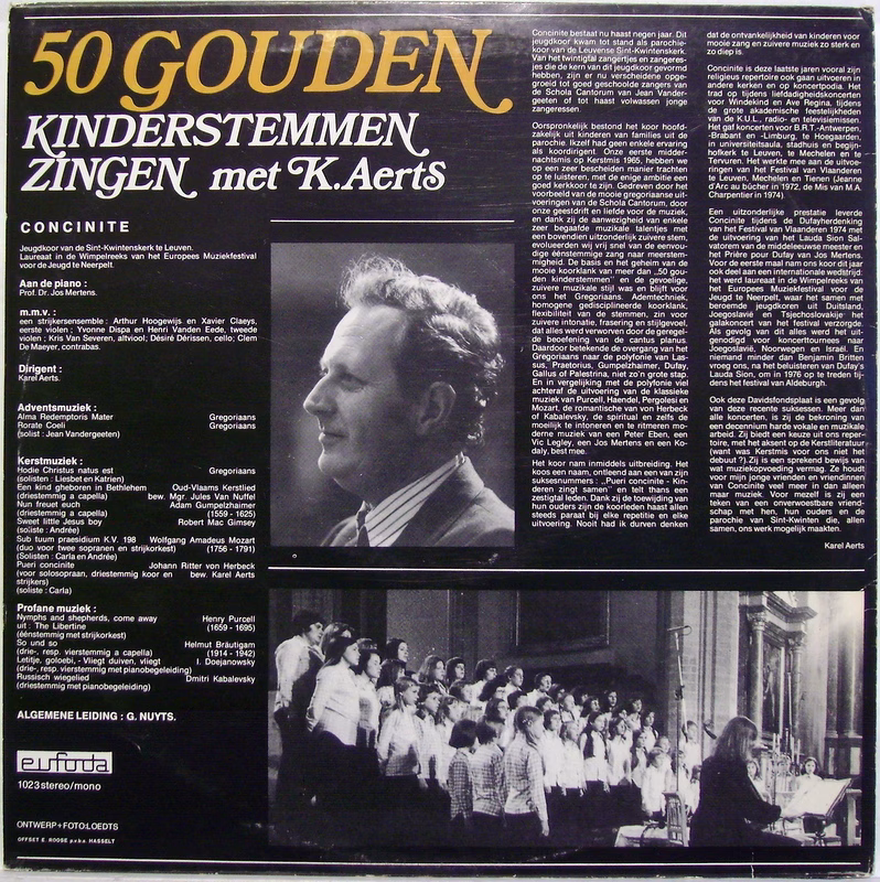 Eufoda 1023 - Schola Cantorum Van De Sint-Kwintenskerk-Leuven - - Image 2