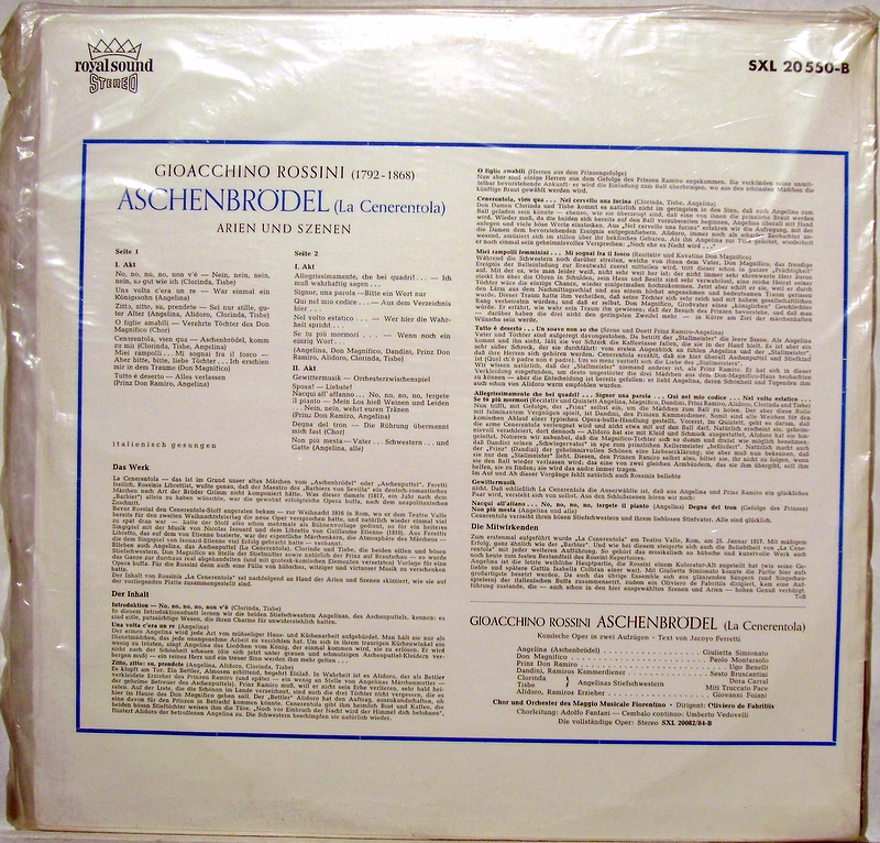 DECCA SXL 20 550-B - Gioacchino Rossini - Aschenbrödel (La Cener - Image 2